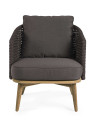 Fauteuil Ninfa en teck noir Fauteuil Ninfa en teck noir