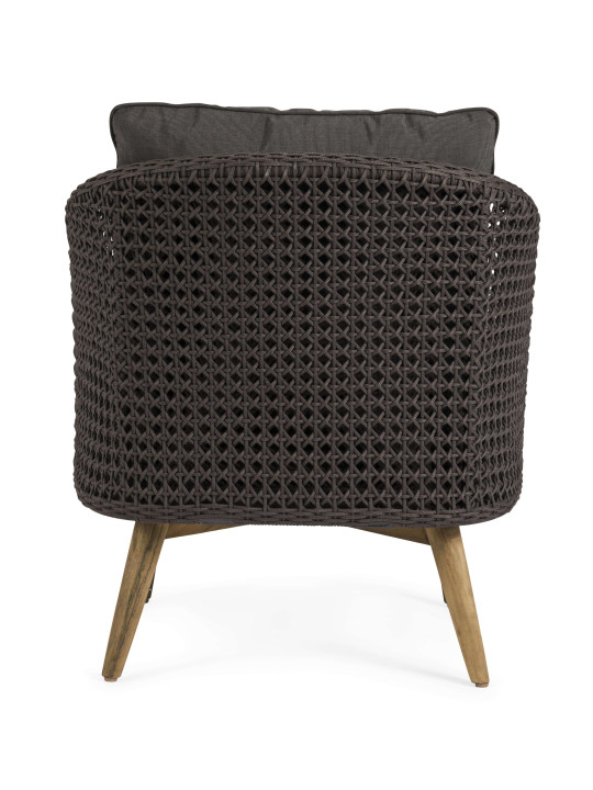 Fauteuil Ninfa en teck noir Fauteuil Ninfa en teck noir