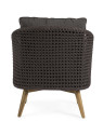 Fauteuil Ninfa en teck noir Fauteuil Ninfa en teck noir