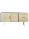 Buffet Abby bois noir et cannage en rotin Buffet Abby bois noir et cannage en rotin