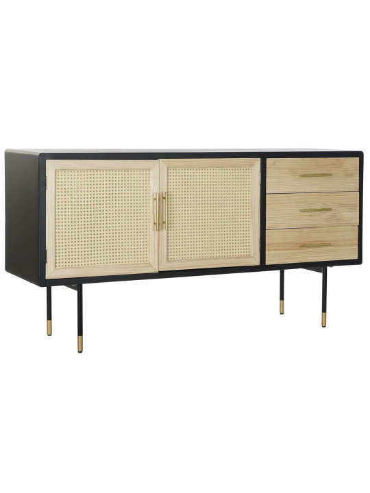Buffet Abby bois noir et cannage en rotin Buffet Abby bois noir et cannage en rotin