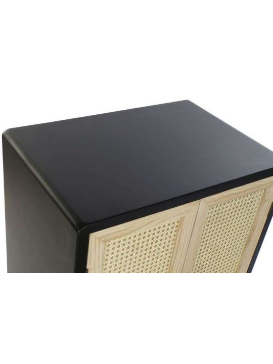 Armoire Abby bois noir et cannage en rotin Armoire Abby bois noir et cannage en rotin