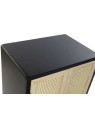 Armoire Abby bois noir et cannage en rotin Armoire Abby bois noir et cannage en rotin