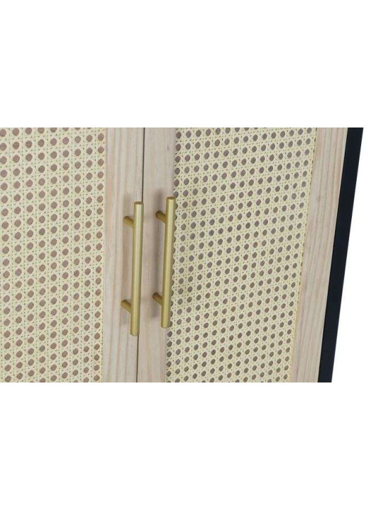 Armoire Abby bois noir et cannage en rotin Armoire Abby bois noir et cannage en rotin