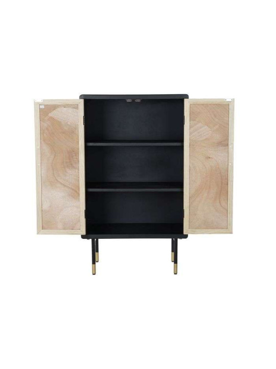 Armoire Abby bois noir et cannage en rotin Armoire Abby bois noir et cannage en rotin