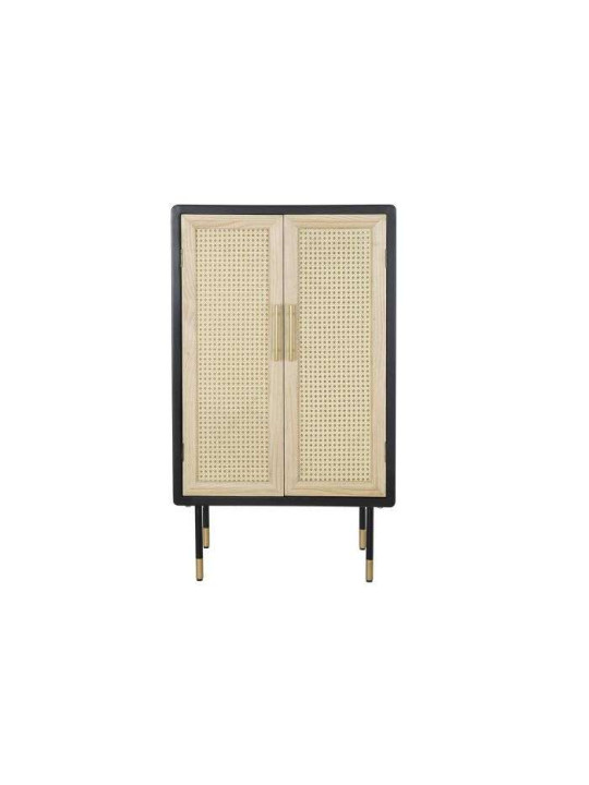 Armoire Abby bois noir et cannage en rotin Armoire Abby bois noir et cannage en rotin
