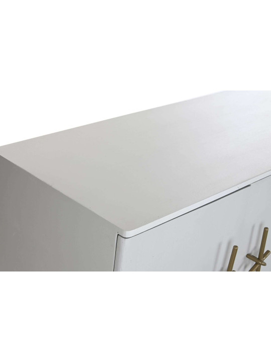 Buffet 4 portes Anafi en bois blanc