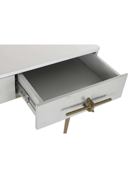 Console Anafi en bois de manguier blanc