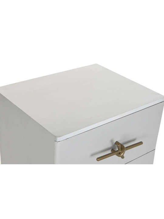 Table de chevet Anafi en bois de manguier blanc Table de chevet Anafi en bois de manguier blanc