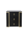 Table de chevet Naxos en bois noir