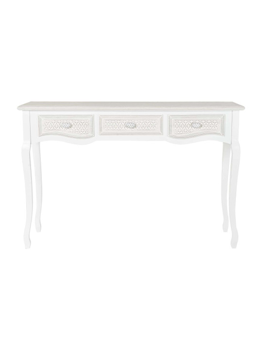 Console 3 tiroirs blanche Cheverny