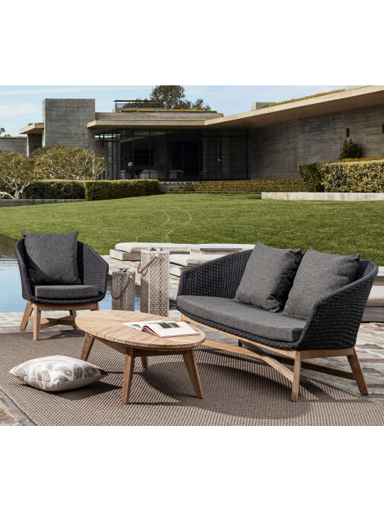 Table basse Coachella en teck ovale