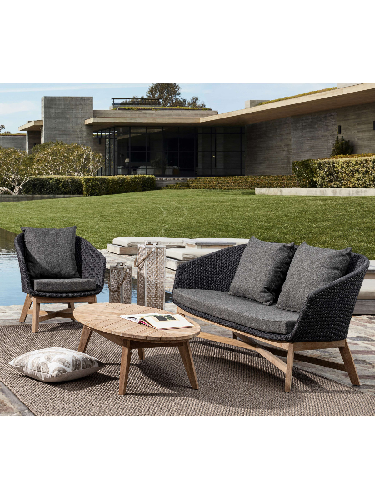 Table basse Coachella en teck ovale