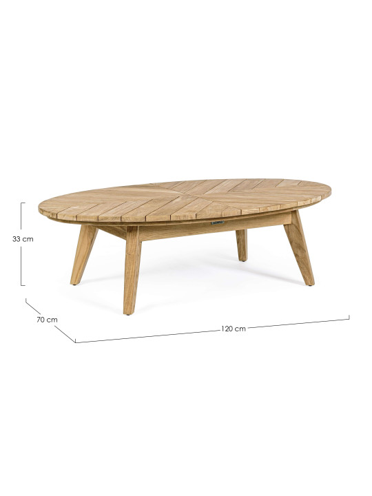 Table basse Coachella en teck ovale