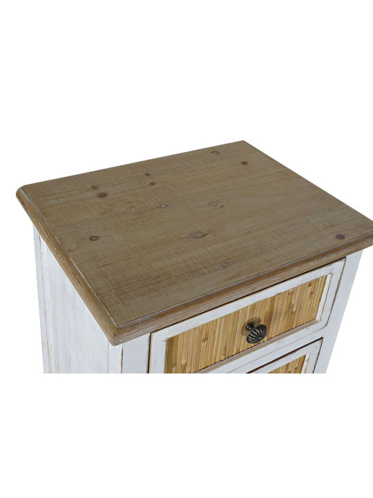 Table de nuit 3 tiroirs Matera en bois blanc Table de nuit 3 tiroirs Matera en bois blanc