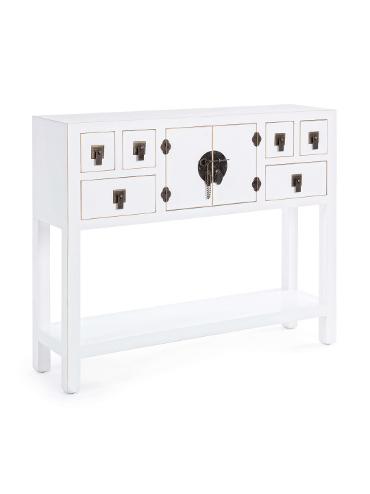 Console 2 portes 6 tiroirs Pechino Console 2 portes 6 tiroirs Pechino