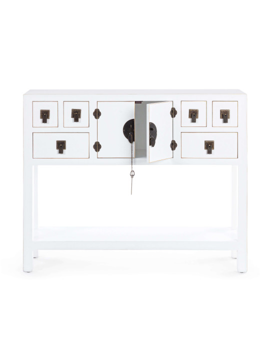 Console 2 portes 6 tiroirs Pechino Console 2 portes 6 tiroirs Pechino