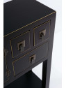 Console 2 portes 6 tiroirs Pechino noire Console 2 portes 6 tiroirs Pechino noire