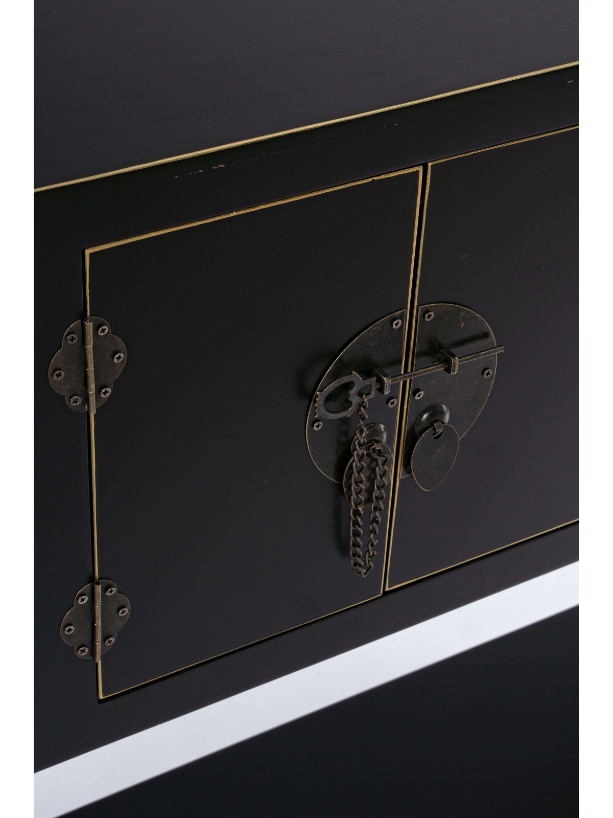 Console 2 portes 6 tiroirs Pechino noire