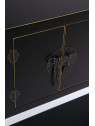 Console 2 portes 6 tiroirs Pechino noire Console 2 portes 6 tiroirs Pechino noire