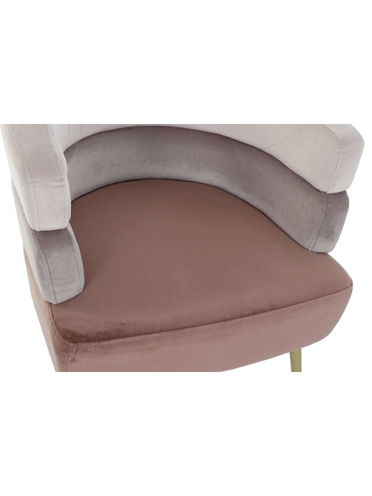 Fauteuil design velours rose Fauteuil design velours rose