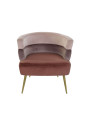 Fauteuil design velours rose Fauteuil design velours rose