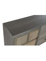Buffet en bois gris et métal doré Buffet en bois gris et métal doré