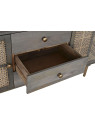 Buffet en bois gris et métal doré Buffet en bois gris et métal doré