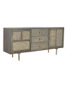 Buffet en bois gris et métal doré Buffet en bois gris et métal doré
