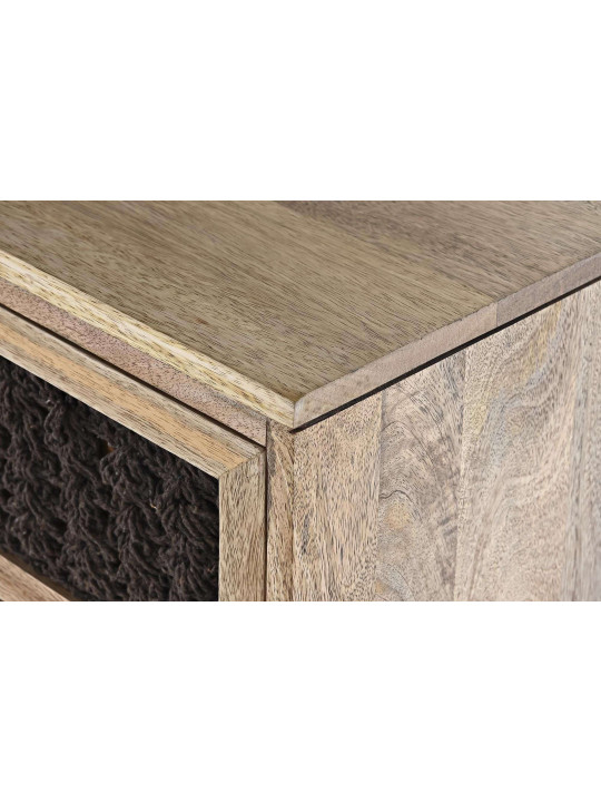 Commode en bois de manguier et tissage Commode en bois de manguier et tissage
