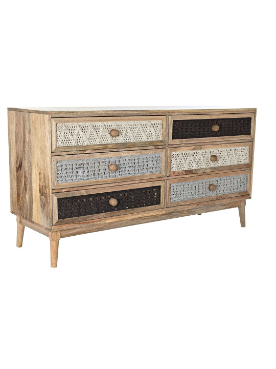 Commode en bois de manguier et tissage Commode en bois de manguier et tissage