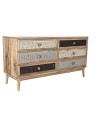 Commode en bois de manguier et tissage Commode en bois de manguier et tissage