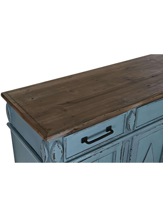Buffet en bois bleu Buffet en bois bleu