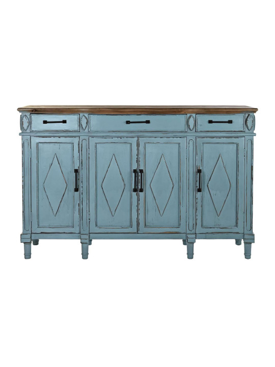 Buffet en bois bleu Buffet en bois bleu