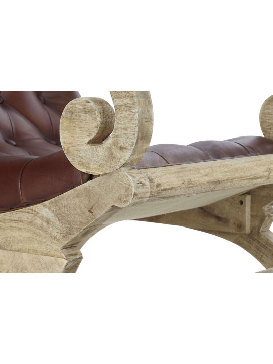 Fauteuil en cuir et bois Evolène Fauteuil en cuir et bois Evolène