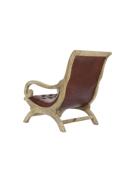 Fauteuil en cuir et bois Evolène Fauteuil en cuir et bois Evolène
