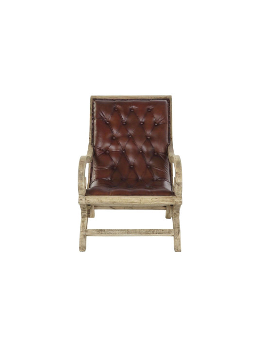 Fauteuil en cuir et bois Evolène Fauteuil en cuir et bois Evolène
