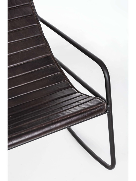 Fauteuil Karisma en cuir noir Fauteuil Karisma en cuir noir