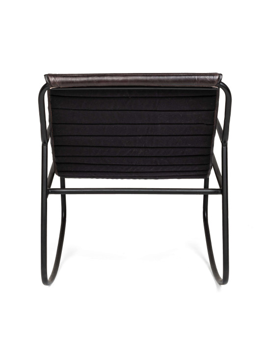 Fauteuil Karisma en cuir noir Fauteuil Karisma en cuir noir