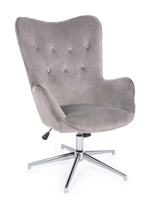 Fauteuil Farida velours gris