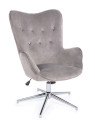 Fauteuil Farida velours gris