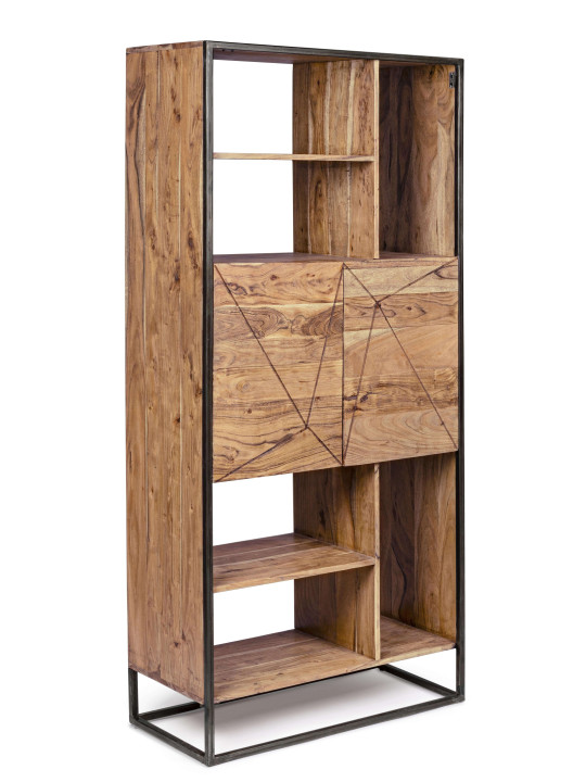 Bibliothèque Egon en bois d'acacia