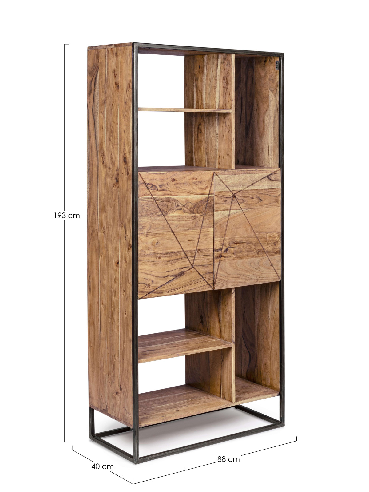 Bibliothèque Egon en bois d'acacia
