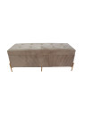 Banquette contemporaine en velours beige Banquette contemporaine en velours beige