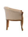 Fauteuil crapaud gris en bois d'acajou Amadeus Fauteuil crapaud gris en bois d'acajou Amadeus