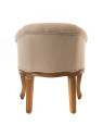 Fauteuil crapaud gris en bois d'acajou Amadeus Fauteuil crapaud gris en bois d'acajou Amadeus