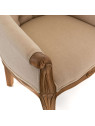 Fauteuil crapaud gris en bois d'acajou Amadeus Fauteuil crapaud gris en bois d'acajou Amadeus
