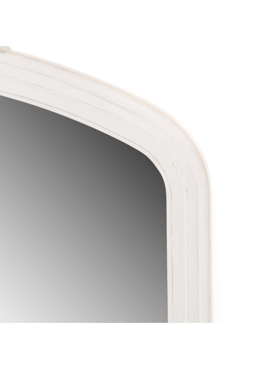 Miroir blanc Resia en bois de bayur