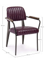 Lot de 2 chaises Nelly bordeaux