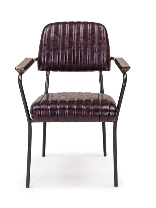 Lot de 2 chaises Nelly bordeaux Lot de 2 chaises Nelly bordeaux
